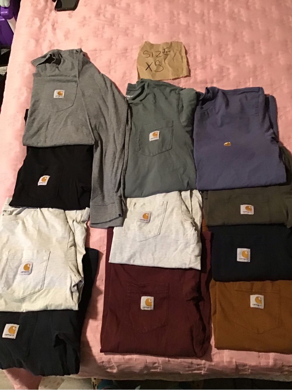 Carhartt Pocket T-Shirt Lot - Assorted Colors